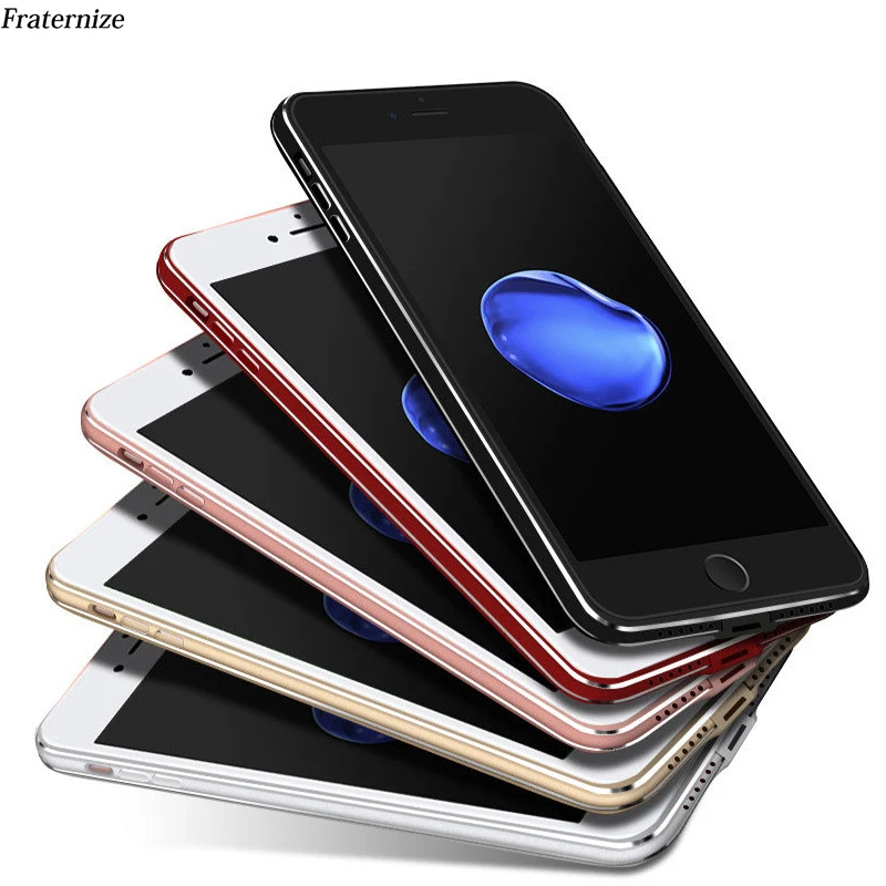 Kopen Aluminium Frame Batterij Oplader Voor iphone 6 6 s 7 8 Plus Slim Externe Power Bank Opladen Cover Ultra dunne Backup Charger