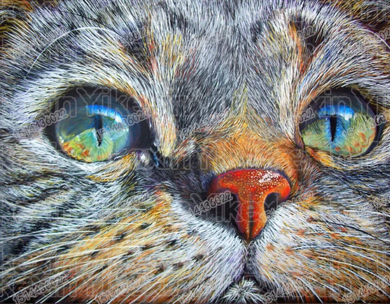 

Full Drill Diamond 5D DIY Diamond Painting"Cat face"Diamond Embroidery Cross Stitch Rhinestone Mosaic Painting
