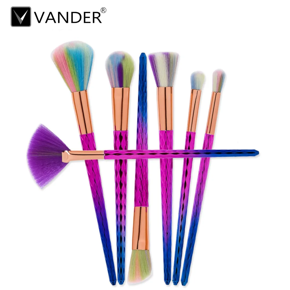 Professional 7pcs Superior Soft Rainbow Hair Cosmetics Makeup