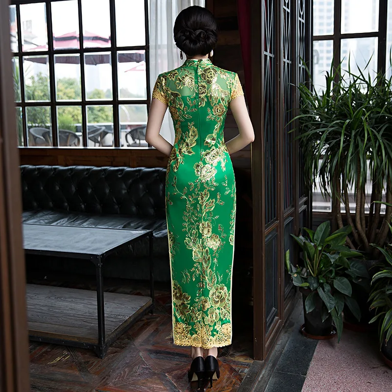 Современные китайские свадебные платья традиционное Ципао Cheongsam дизайнерское вечернее платье платья с вышивкой Vestido Восточный плюс размер 3XL
