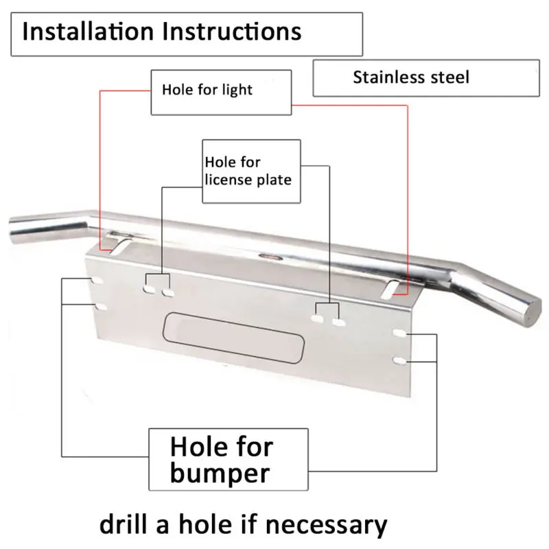 Монтажные кронштейны Bull Bar бампер передний номерной знак держатель Кронштейн черный внедорожный рабочий светильник светодиодный бар для вождения