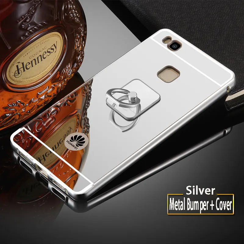 Роскошный Алюминиевый чехол для телефона huawei P9 Lite, металлический бампер, зеркальная Пластиковая Задняя Крышка, защитный чехол для huawei P9 Lite, чехол s 5,5 дюйма