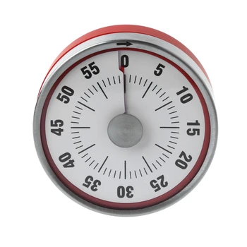 

Stainless Steel Magnets Fridge Kitchen Timer Clock Mechanical Reminder Sport New