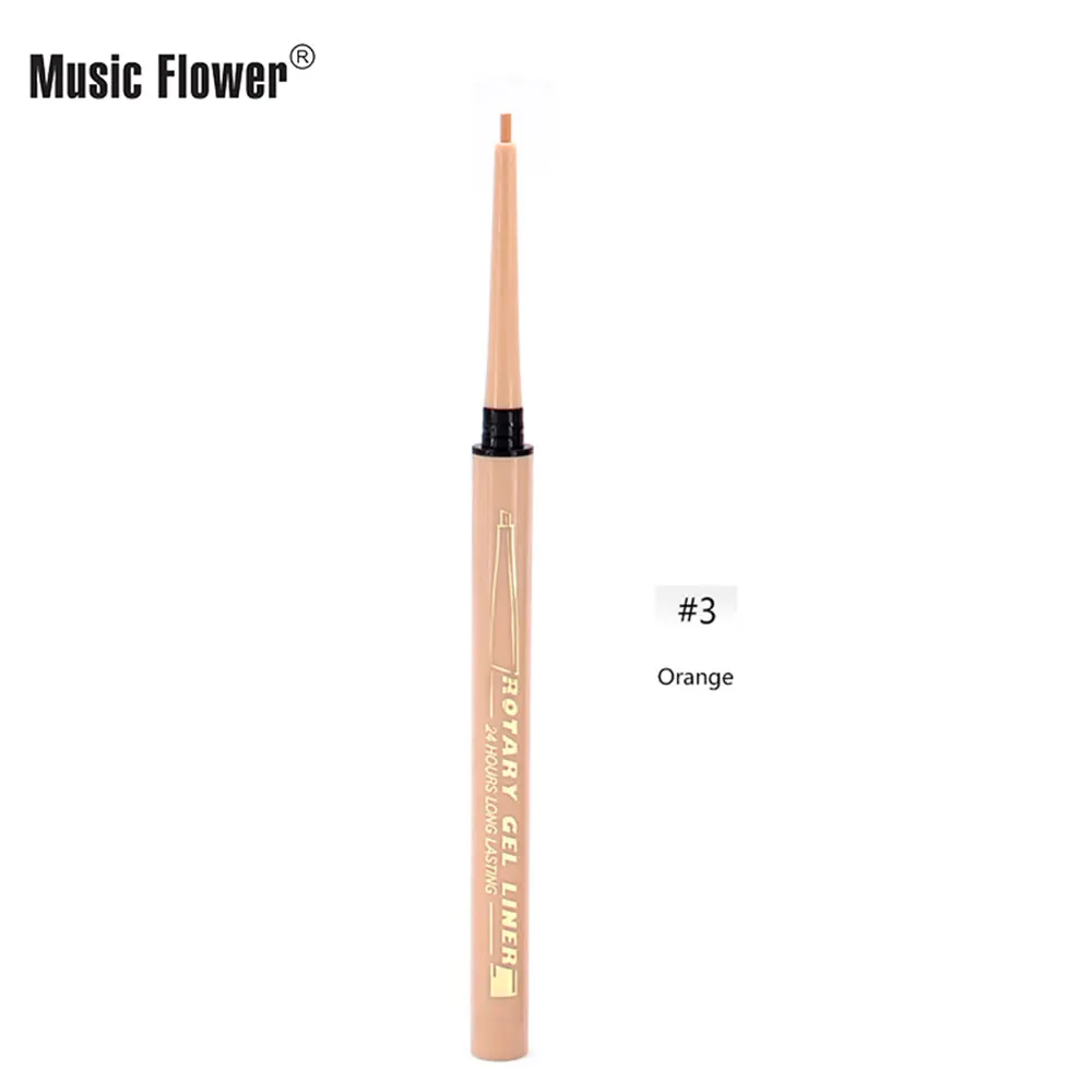 Music Flower, быстро сохнет, красочная подводка для глаз ручка с натуральным водостойкая стойкая antidyeing 8 цветов косметика для глаз - Цвет: 3