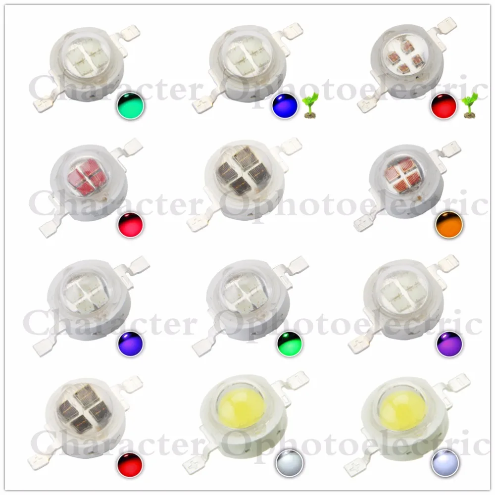 

1pcs High Power LED Chip 5W LED SMD COB 5 W Natural Cool Warm White Red Blue Green Cyan Full Spectrum Grow Light Epistar