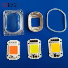 Светодиодный COB Чип для выращивания с белым чипом+ Отражатель объектива 50 Вт 30 Вт 20 Вт 110 В/220 В для Светодиодный прожектор светильник DIY наружный светильник