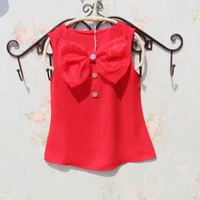 Летняя блузка для девочек-подростков топы из шифона для школьниц модные рубашки для детей 2-15 лет JW1042