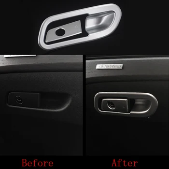 

car accessories Chrome Copilot Glove Storage Box Open Handle Panel Cover Trim For Audi A5 2018 & A4 B9 2017-2018