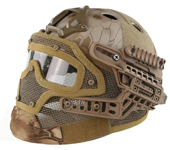 Тактический шлем для страйкбола защитный Быстрый шлем ABS G4 система набор пейнтбольная маска с очками для военных пейнтбольных военных игр - Цвет: NO