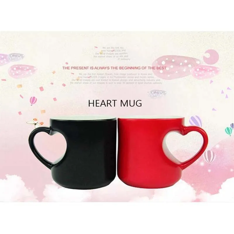 Heat Sensitive Fashion Magic Ceramic Coffee Tea Milk Hot Cold Color Changing Mug 