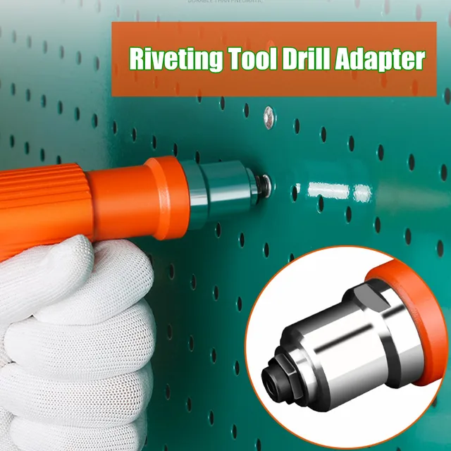 New Upgraded Riveter Adaptor Electric Rivet Nut Gun Cordless Riveting Tool Drill Adapter for Electric Drill