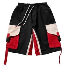 Летние лоскутные карго шорты 2xl-7xl 8xl плюс размер пляжные брюки шорты негабаритные европейские мужские хип-хоп Короткие свободные брюки