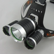 Linterna фронтальной из светодиодов фары 5000 люмен головная лампа T6 3 из светодиодов фара глава факел edc фонарик 18650 перезаряжаемой аккумуляторной аккумулятор пакет