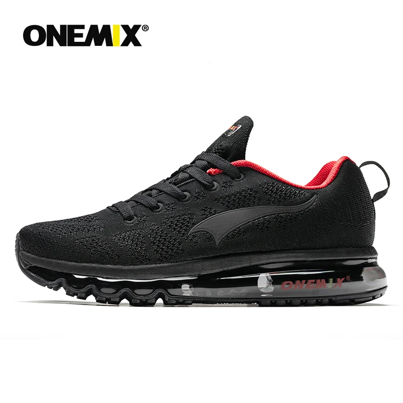 ONEMIX, мужские кроссовки для бега, красивые, Zapatillas, спортивная обувь для тренировок, черные, красные, спортивная обувь для бега на открытом воздухе 1118B