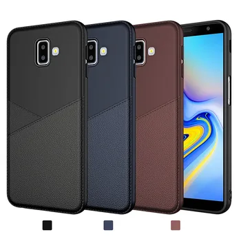 

100pcs/lot Soft Ultra Slim Lychee Skin Matte Frosted TPU Case For Samsung Galaxy J8 2018 J6 2018 J4 2018 A6S