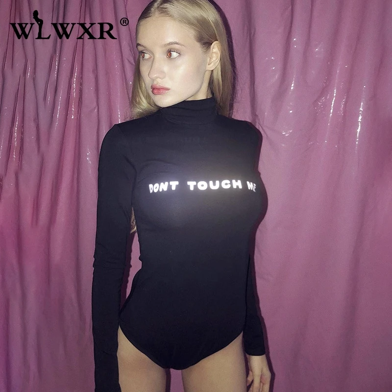 WLWXR уличная одежда с буквенным принтом сексуальный боди Женский Топ однотонный обтягивающий Летний комбинезон женский s Комбинезон Женский Черный боди