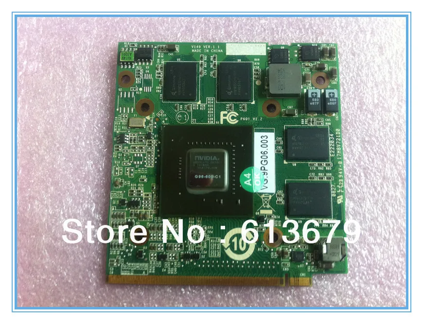 Wholesale 9600M GS Graphics Cards G96-600-C1 VGA card VG.9PG06.003 video card DDR2 512MB MXMII 128Bit for Acer & Free Shipping
