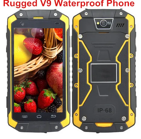 GiftsOriginal Guophone V9 4," Android 4,4 MTK6572 двухъядерный 3G смартфон IP68 водонепроницаемый ударопрочный двойной SIM мобильный телефон