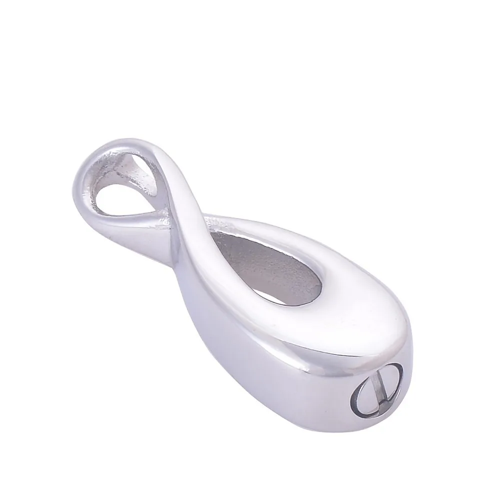 

HiaDeLena Infinity Stainless Steel Jewelry Ashes Urn Cremation Necklace Memorial Keepsake Pendant Waterproof High Quality