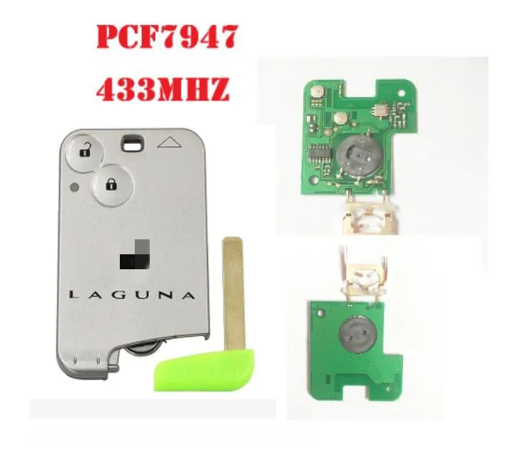 

2 Buttons Smart Remote Key PCF7947 Chip 433Mhz for Renault Laguna Espace Smart Card Remote