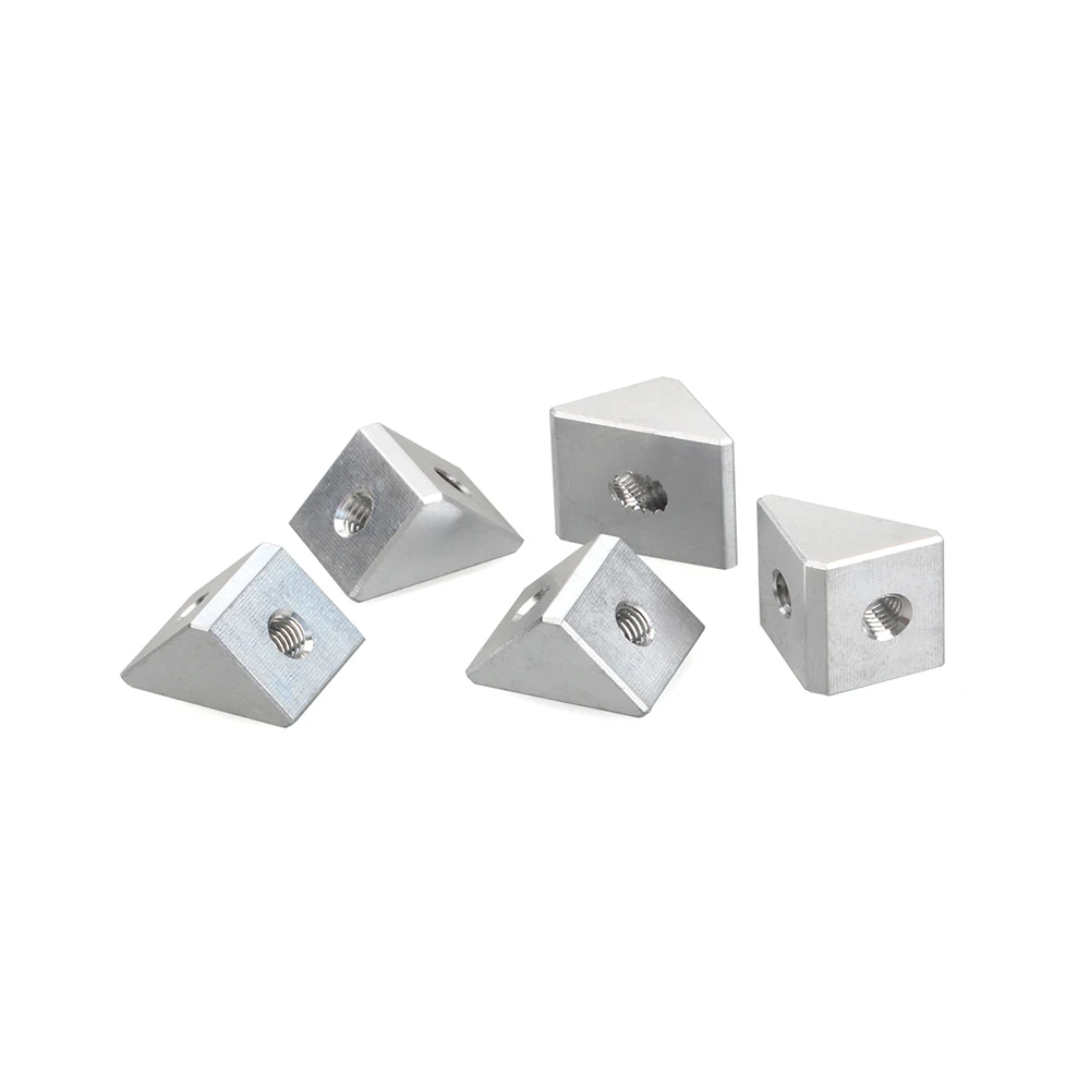 3DSWAY 5 개/몫 3D 프린터 부품 M3 나사 너트 브래킷 고정 블록 시트 Openbuild 알루미늄 블록 삼각형 큐브 DIY 액세서리
