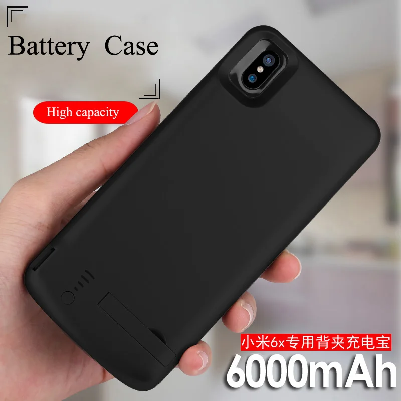 6000 мАч Батарея чехол для Xiaomi Mi 6x Smart Зарядное устройство Капа Fundas Coque xiaomi |