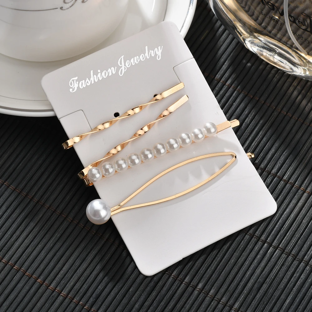 

3Pcs/Set Pearl Metal Hair Clip Hairband Comb Bobby Pin Barrette Hairpin Headdress Accessories Beauty Styling Tools New Arrival