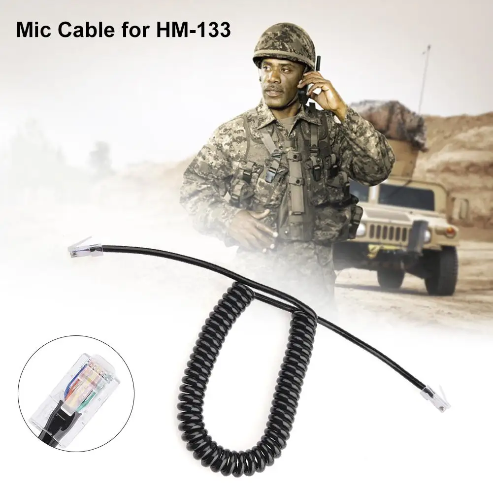 

8pin Icom Microphone Cable Mobile Radio Microphone Speaker HM 98 HM 133 HM 133v HM 133s DTMF For IC-2200H IC-2800H V8000 XQ