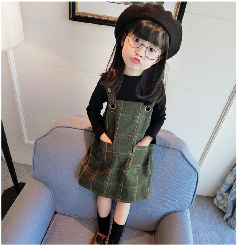 Костюм для девочек новинка 2019 детская клетчатая юбка новый комплект из двух