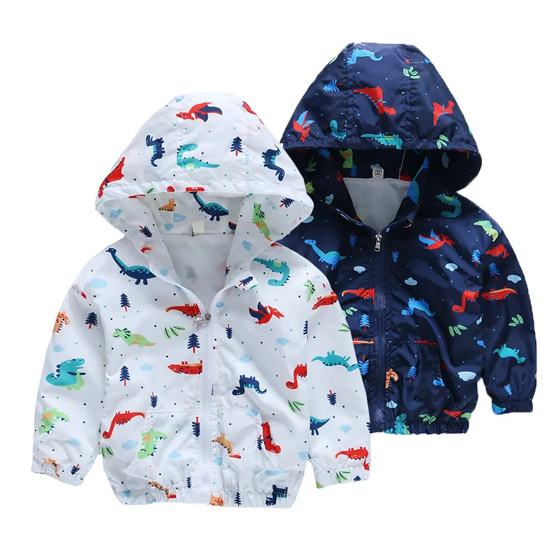 Детская ветровка с принтом динозавра 80 130 см|jackets for kids girls|boys jacketjacket |