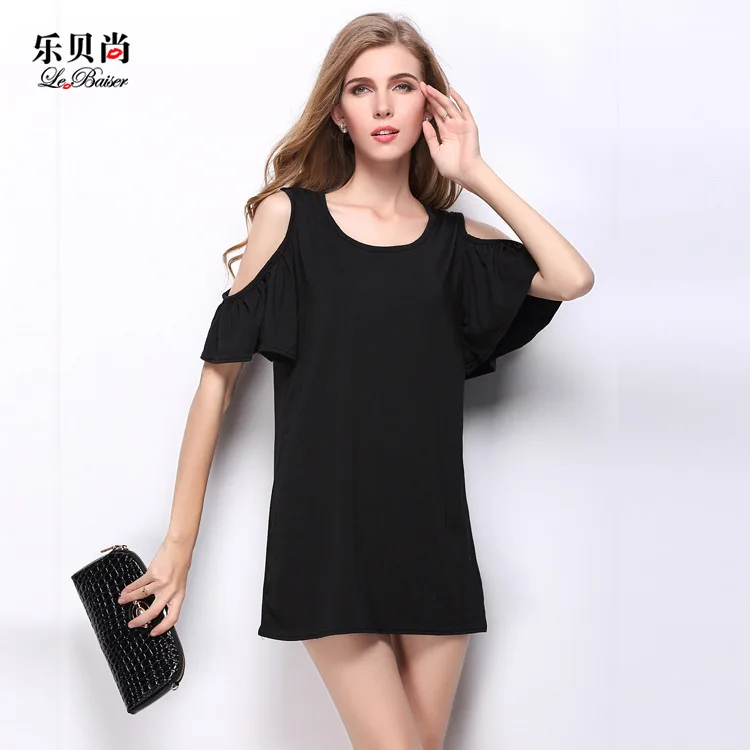 hole shoulder dress