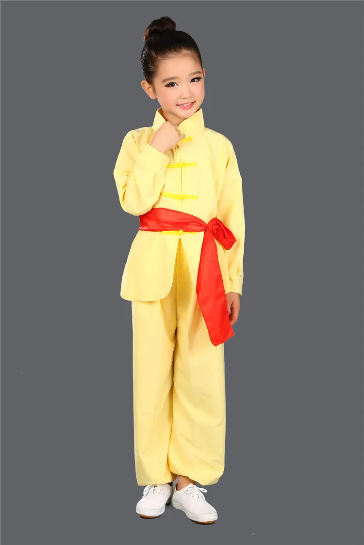 Традиционная китайская одежда дети ушу костюм для мальчиков и девочек занятий комплекты для сценического выступления кунг-фу равномерное