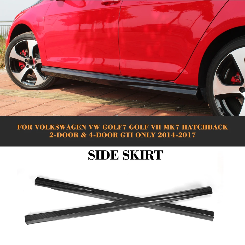 Carbon Fiber Auto Car Side Skirts For Volkswagen VW Golf VII 7 GTI