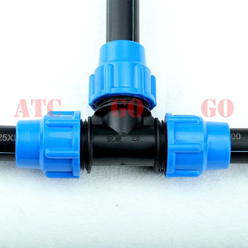 Watering & Irrigation Equipment 10pcs PE TEE quick coupling fitting