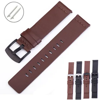 

Brown Black Genuine Leather Watch Band 18mm 20mm 22mm 24mm Men Women Watch Strap Wristband Bracelet Watch Accessories