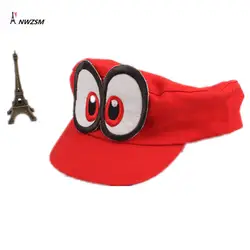 Оптовая продажа 50 шт. Аниме игры Super Mario Odyssey Hat взрослых Дети Косплэй костюм Регулируемый Кепки ручной работы Бесплатная доставка