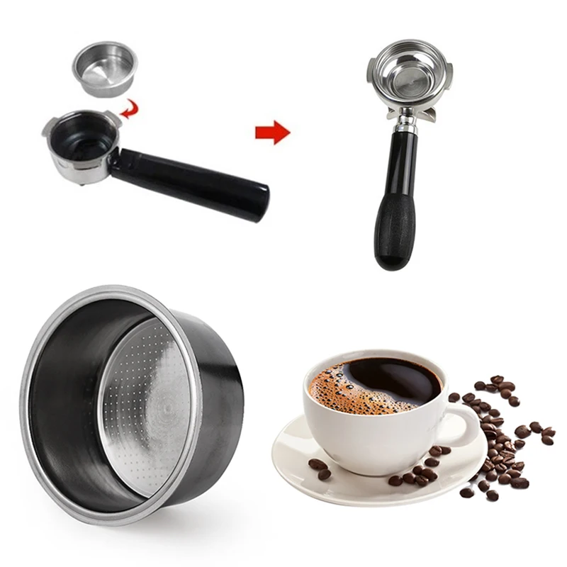 Чашка-фильтр для кофе 51 мм не под давлением фильтр корзина для Breville Delonghi фильтр Krups Кофе продукты кухонные аксессуары