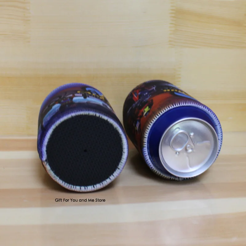 200pcs/lot Imprint Logo 5mm Thickness With Bottom Neoprene Beer Cooler Sublimate Stubby Holders Can Cooler Wedding Gifts Party