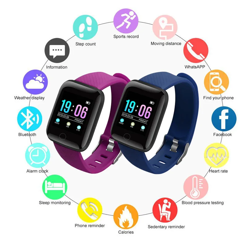 

D13 Smart Watch Men Women kids Bracelet Heart Rate Monitor Blood Pressure Fitness Tracker Smartwatch Sport Watch for Android IOS