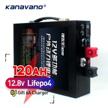 12 V 120AH LiFePo4 аккумулятор большой емкости литий-железо фосфат аккумулятор с металлическим корпусом светодиодный прикуриватель