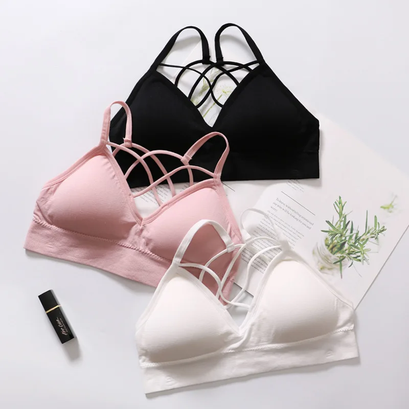 

Sexy Bra for Women Push Up Lingerie Cross Back Bra Underwear Triangle Cup Padded bralette Female
