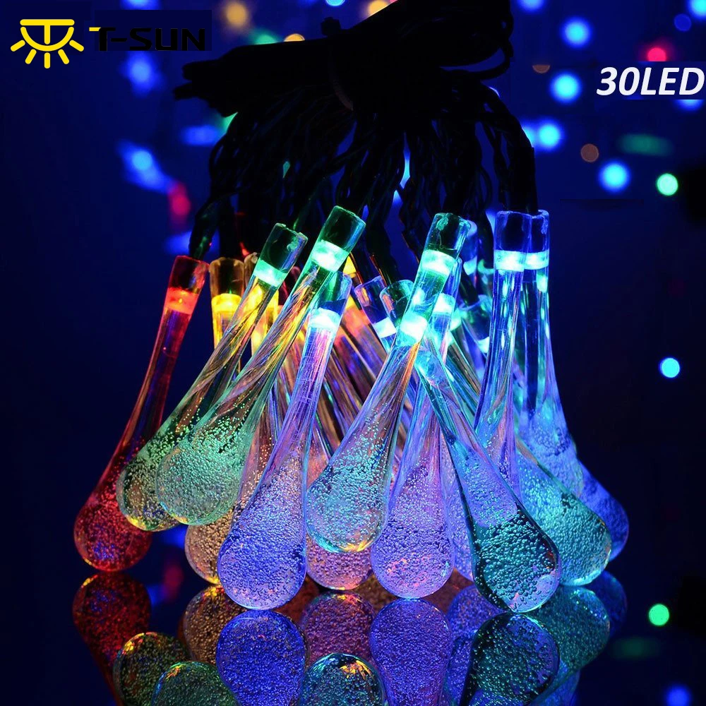

T-SUNRISE 30LED String Lights Solar Fairy Lights Solar Garland Outdoor Lighting Solar light for Garden Christmas Party Wedding