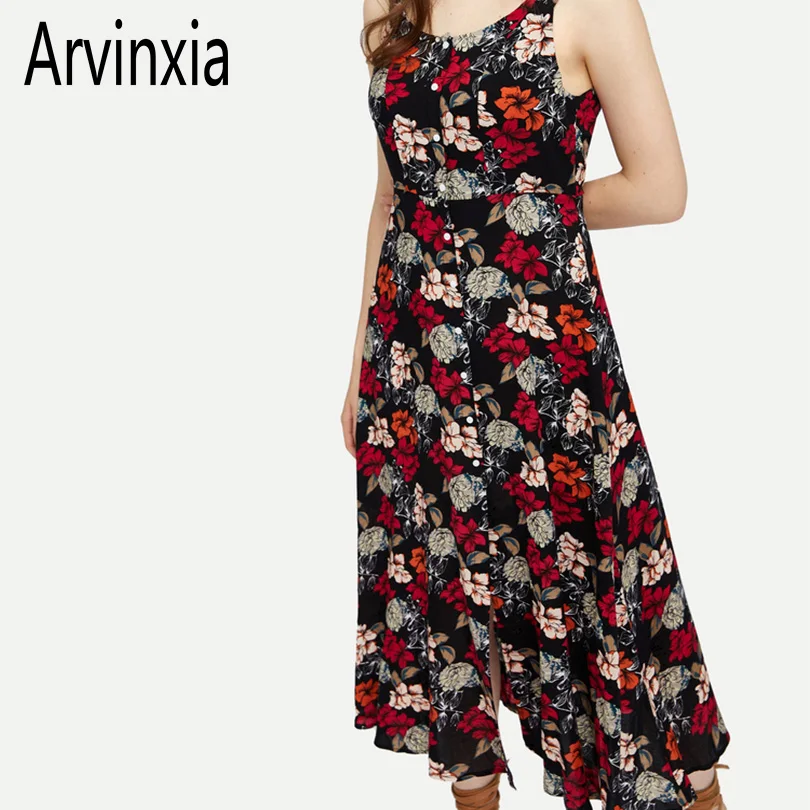 Arvinxia ZA Sexy Floral Printed Bow Tie Women Dresses New Strapless
