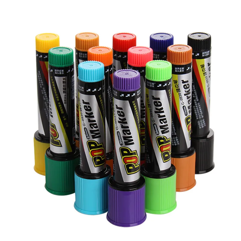 Advertising design 6mm/12mm/20mm/30mmPOP microphone pen marker pen wide