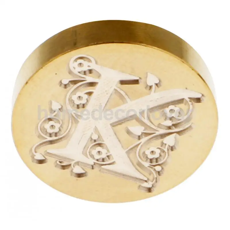 

1x Initial Letter K-Z Alphabet Stamp Seal Wax Sealing Wooden Handle for Envelope