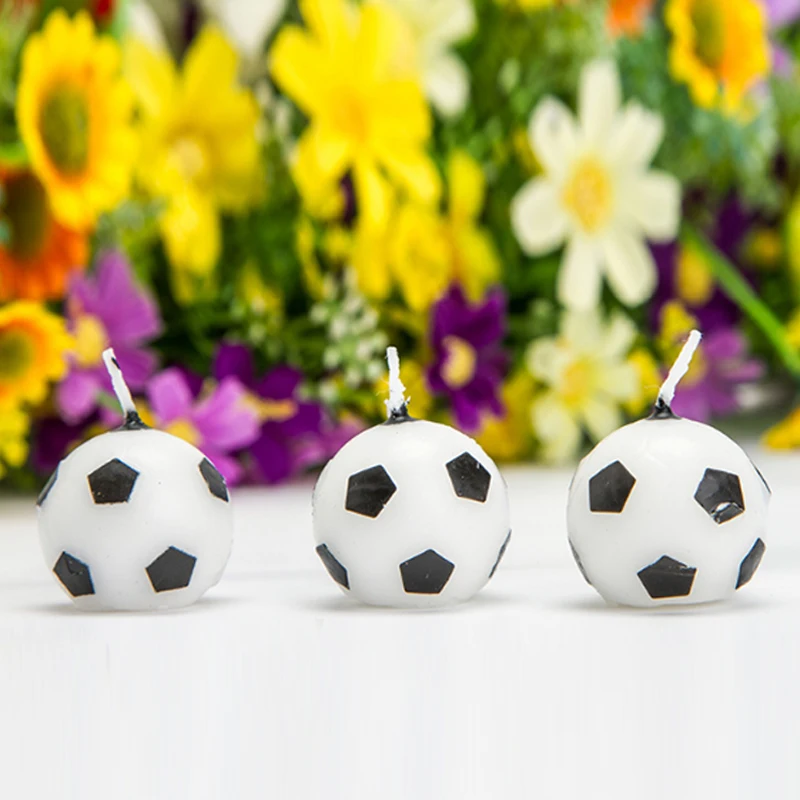 

Personality Boy Football Candle Fan Craft Birthday Candle Cake Shop Baking Decoration Party Festive Supplies