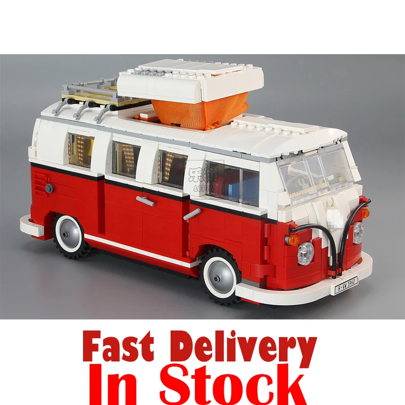 

LEPIN 21001 1354Pcs Technic Series T1 Camper Van Model Building Kits Set Bricks Blocks Toys Compatible with 10220 Creator