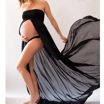 

Hot Sale Chiffon Maternity Dresses Photography Props Pregnancy Dress For Photo Shoot Maxi Dresses For Pregnant Women Clothes