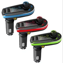 618c Автомобиль Bluetooth fm-передатчик громкой связи car kit 5 В 2.1a Двойной автомобилей USB зарядка Поддержка карты памяти и у диск плеер с ЖК-дисплей
