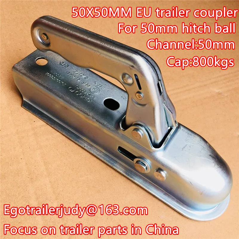 

EGO TARIELR TRAILER COUPLER EU STYLE FOR 50MM HITCH BALL CHANNEL:50MM TRAIELR PARTS